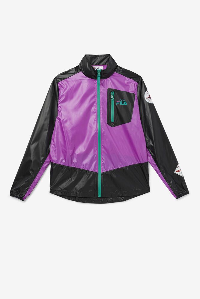 Fila Jacket Mens Purple/Black - Pinnacle - Philippines 8062349-BH